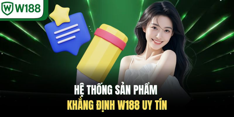 Hệ thống sản phẩm khẳng định W188 uy tín 